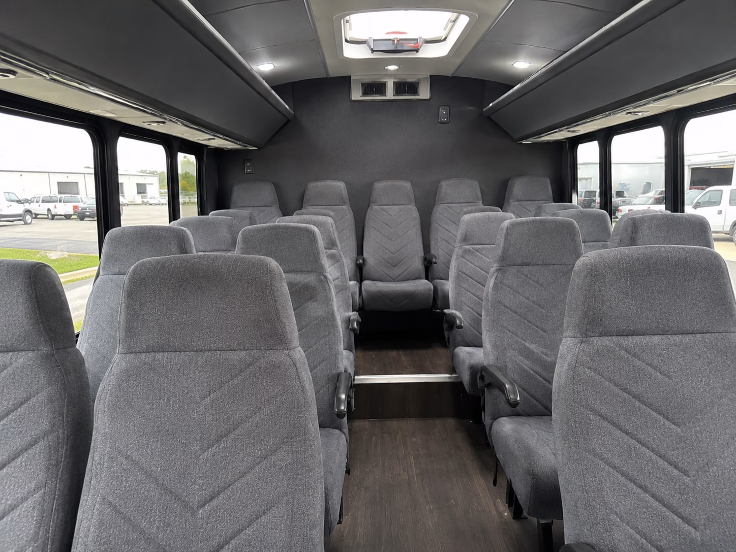 akron 15 passenger minibus inside