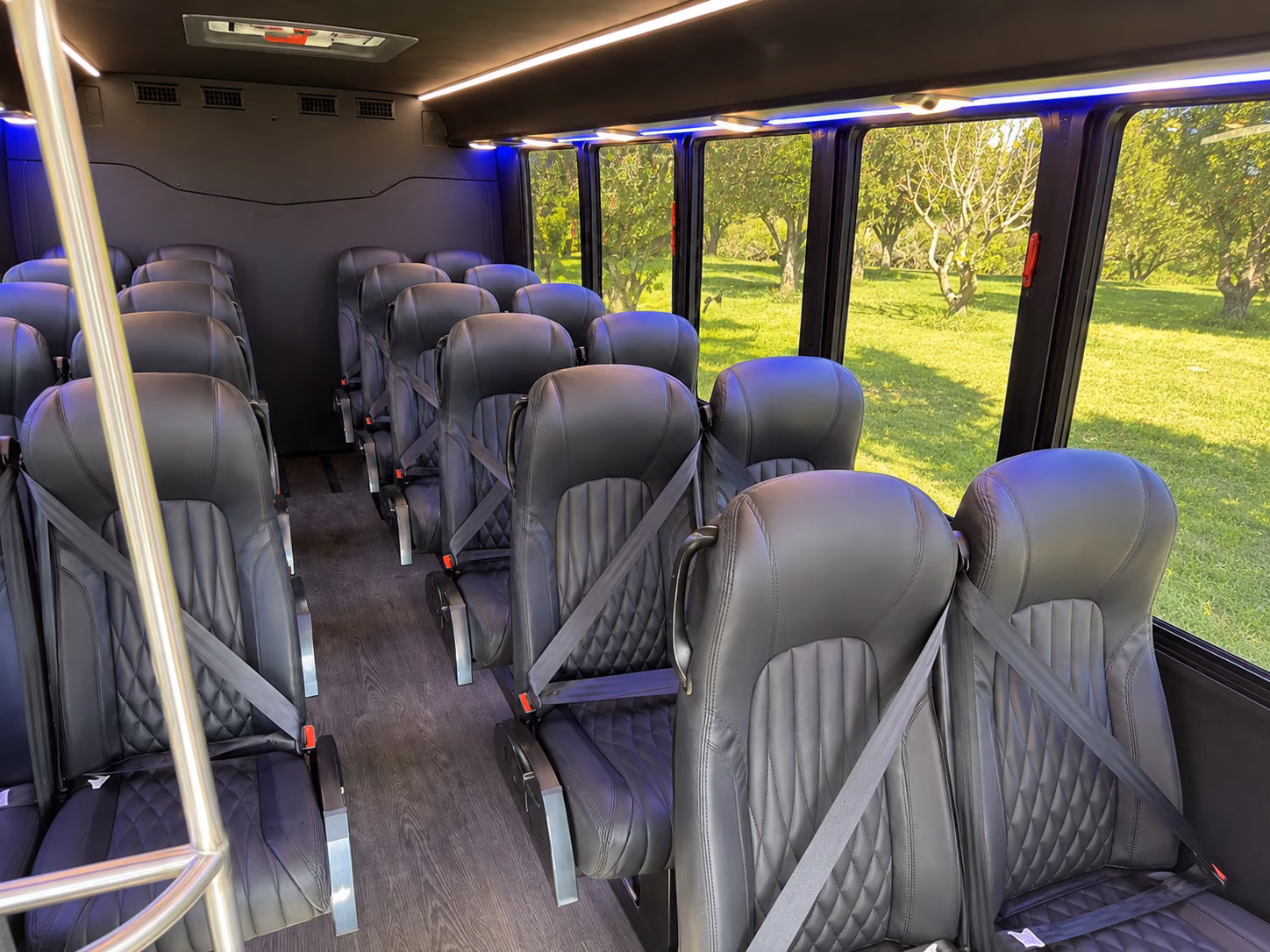akron 20 passenger minibus inside