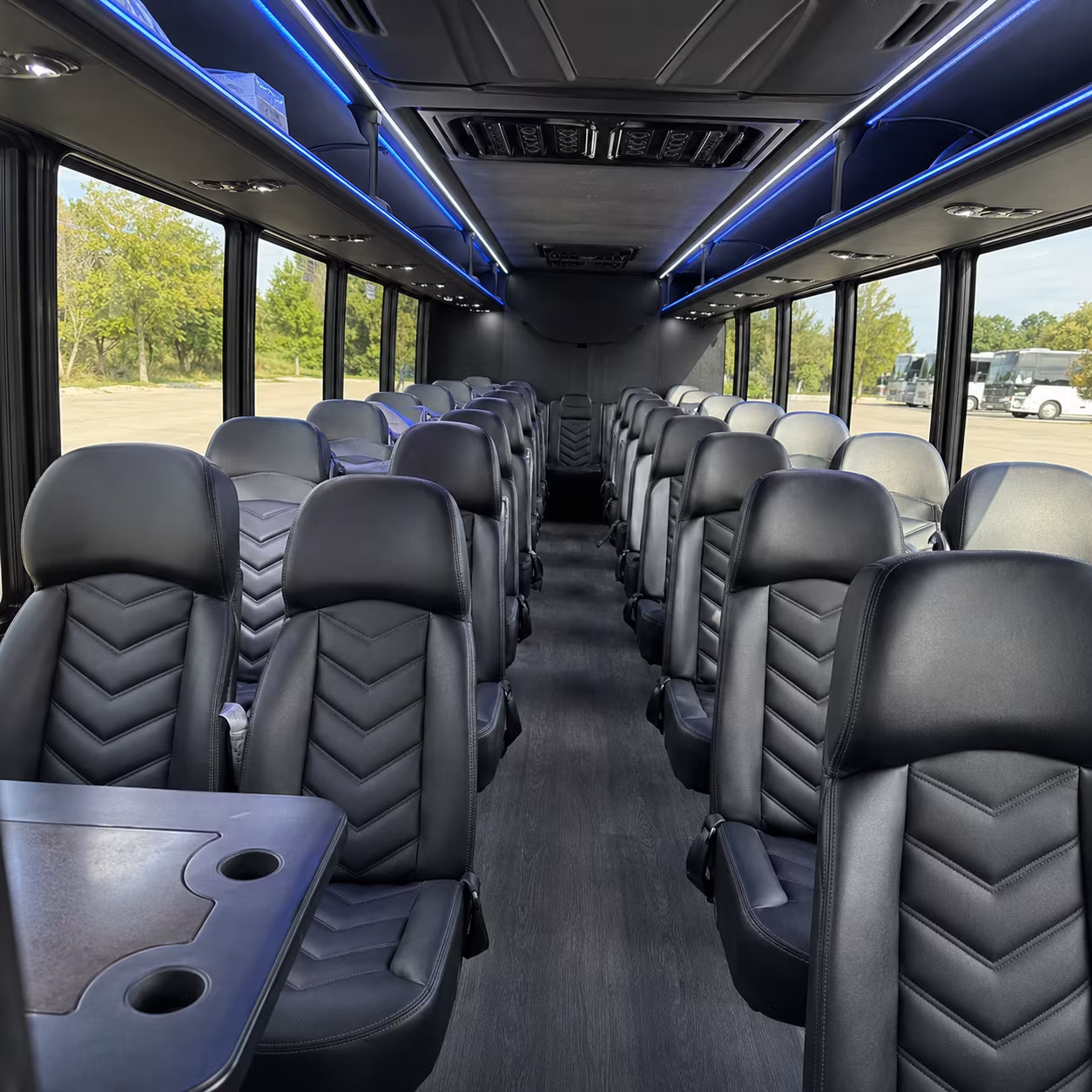 akron 35 passenger minibus inside
