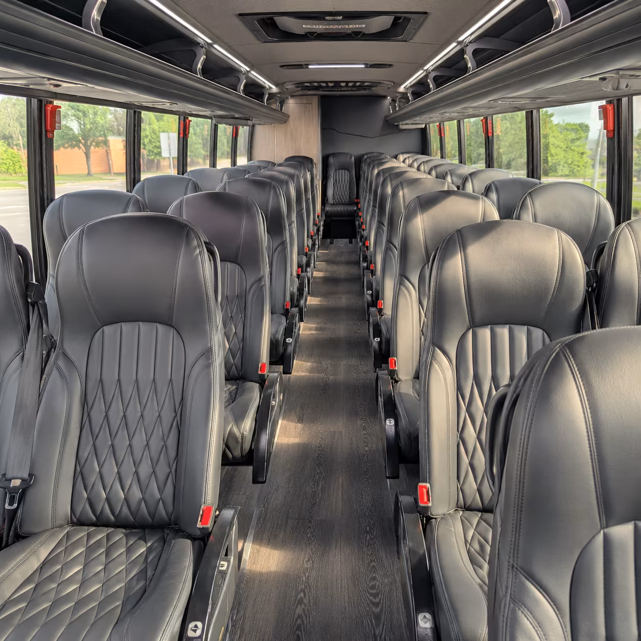 akron 35 passenger minibus interior