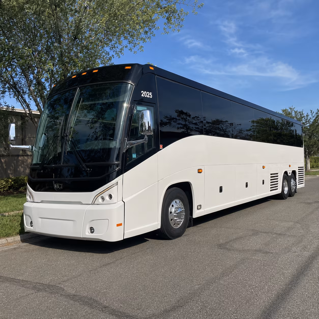 akron 56 passenger charter bus