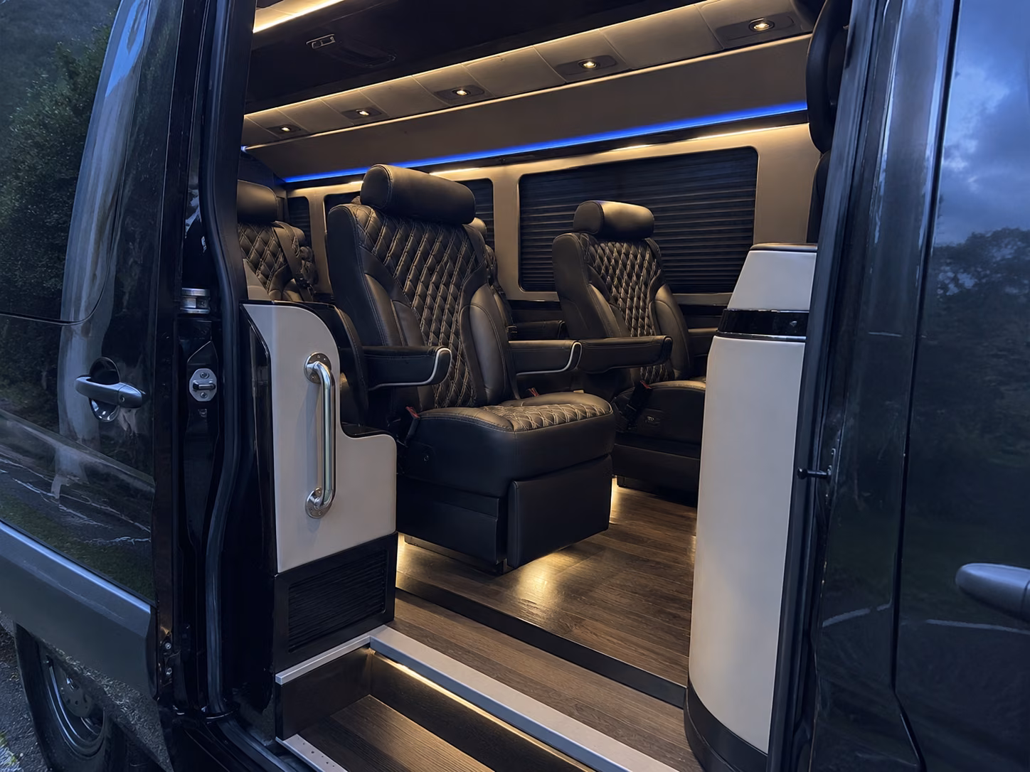 akron sprinter van with driver inside